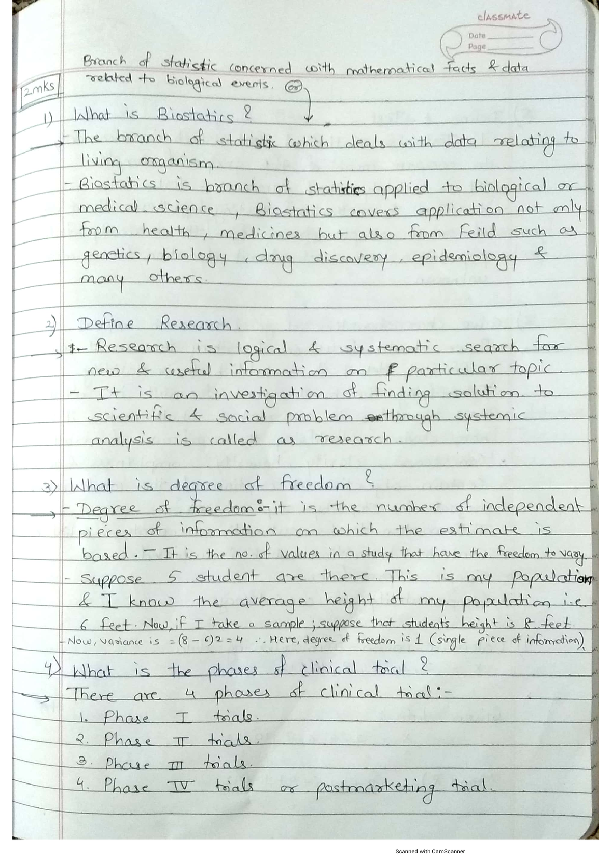 BRM 2 mks - important question - Biostatistics And Research Methodology ...