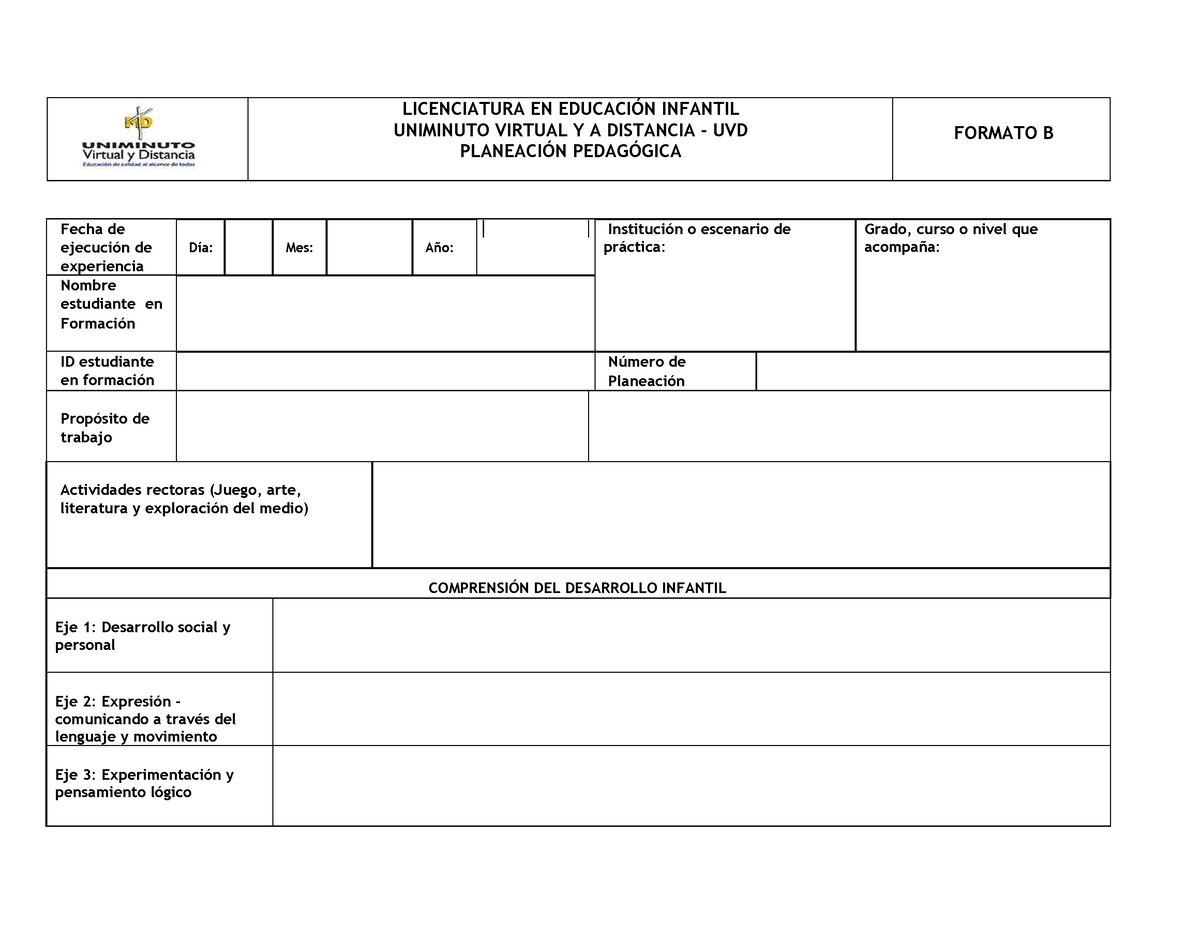 FB - Planeación Pedagógica - UNIMINUTO VIRTUAL Y A DISTANCIA - UVD ...