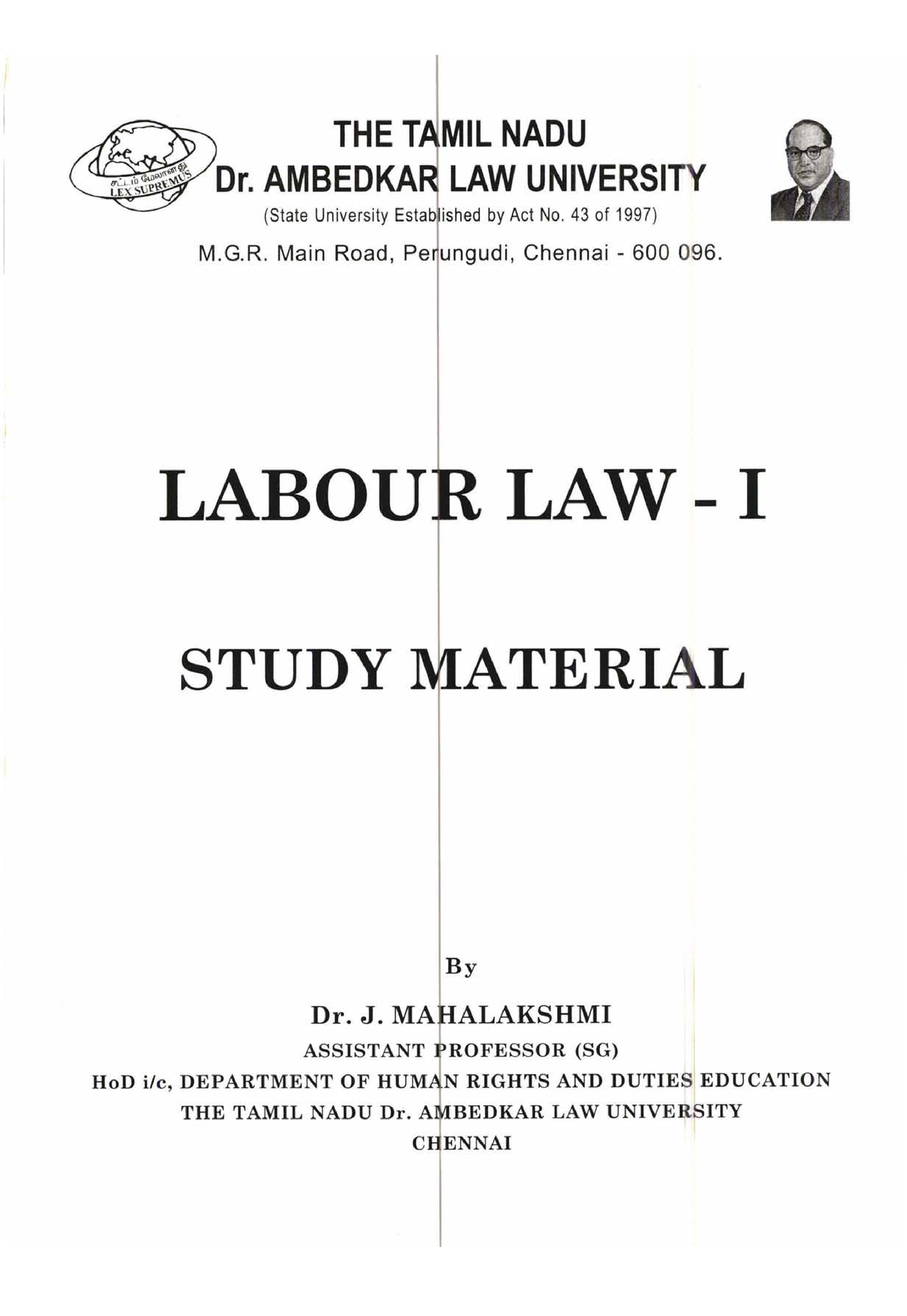 31 Labour Law-I - 5-Year Integrated B.Com – LLB - Studocu