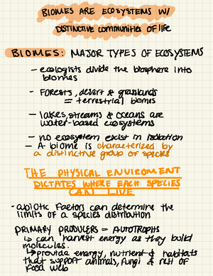BIO 102-UNIT 2: Ecology - POLAR ICE GRASSLANDS cold ary GRAZING FIRE ...