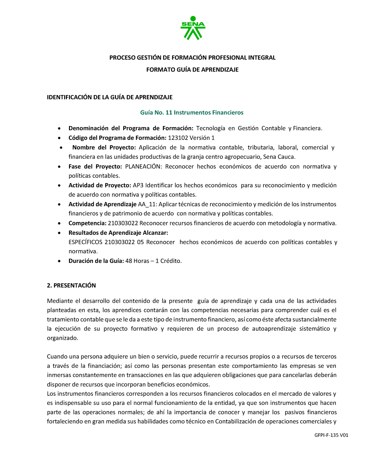 Guia 11 Instrumentos Financieros - PROCESO GESTI”N DE FORMACI”N ...