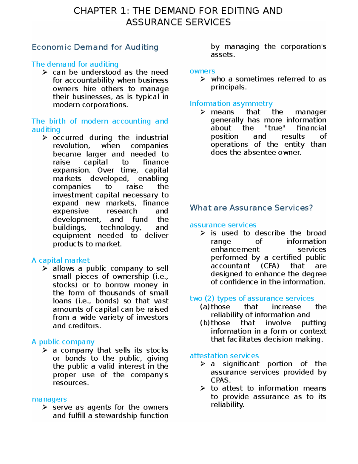 Chapter 1 Auditing Theory - Bachelor Of Science In Accountancy - PUP ...