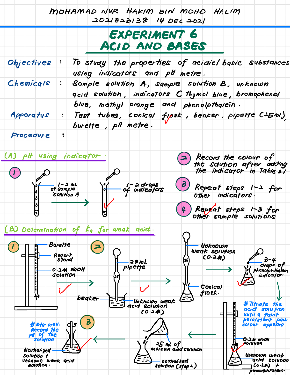 jotter chemistry matriculation experiment 2