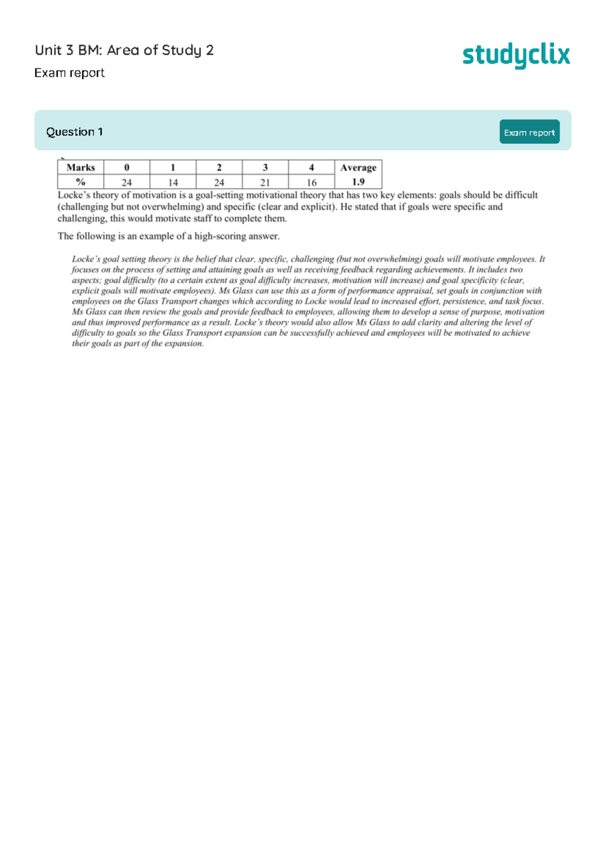 Unit 3 BM Area of Study 2 exam-report - Unit 3 BM: Area of Study 2 Exam ...