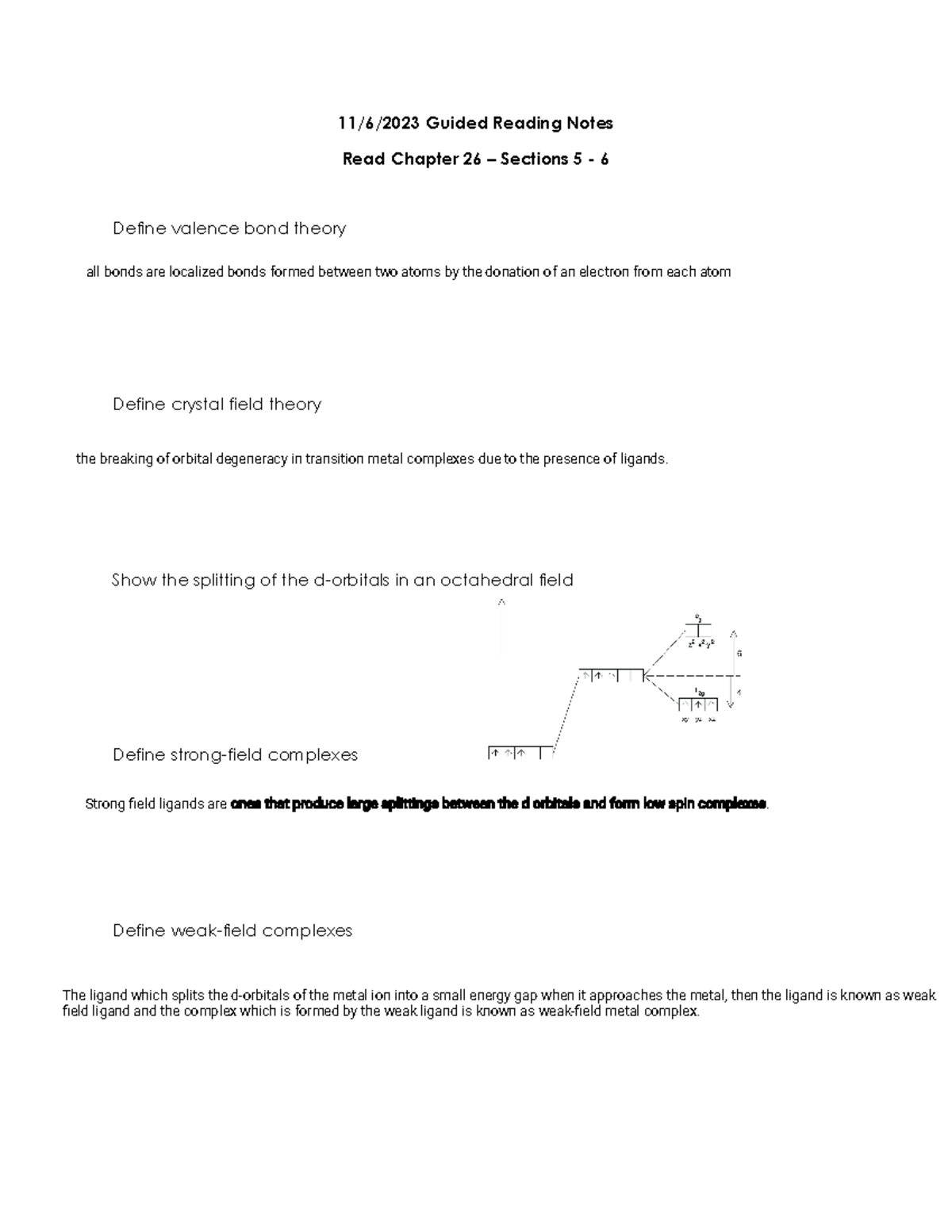 Kami Export - 1106 Guided Reading Notes - CHEM 105bL - 11 / 6 /2023 ...