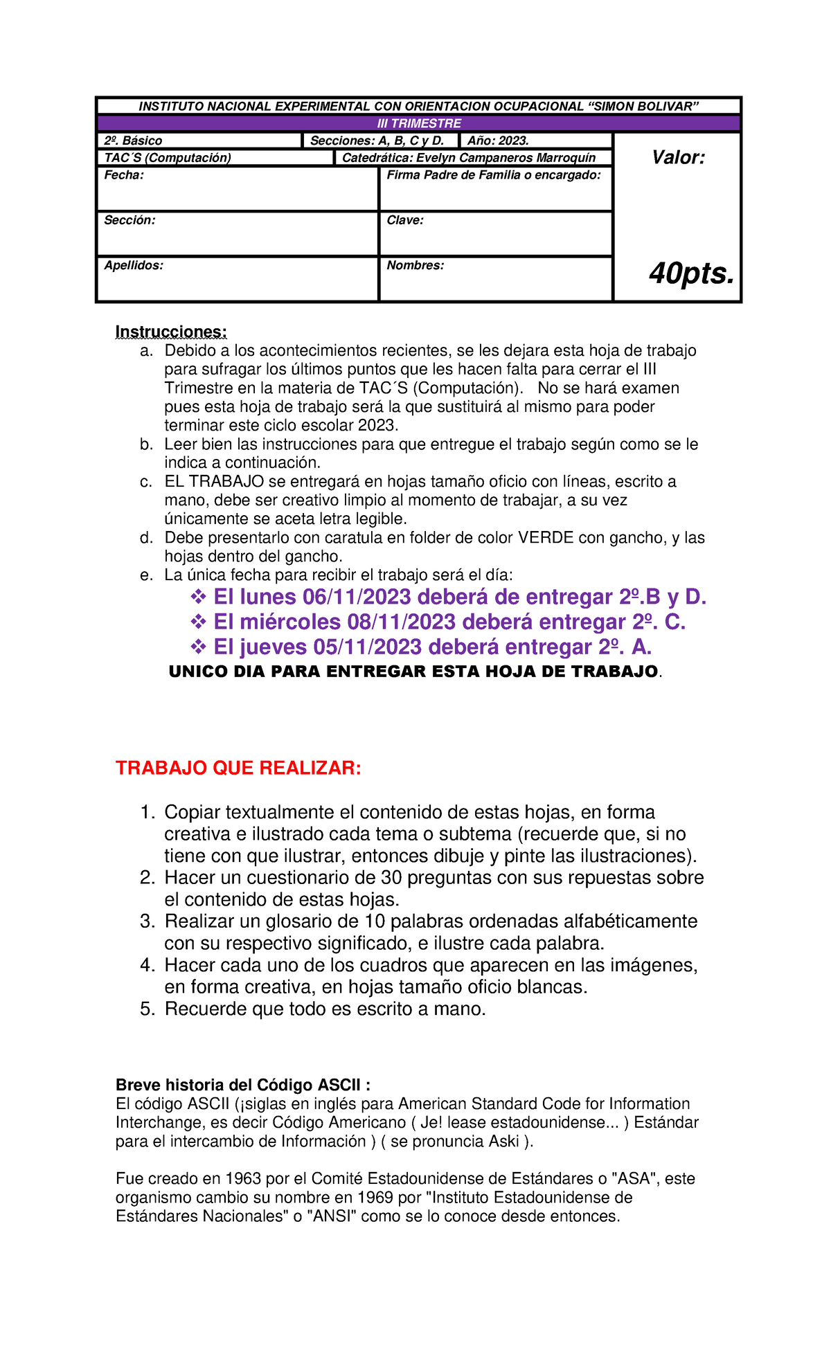 Codigo ASCII \ , Barra invertida , contrabarra , barra inversa - equaco.com
