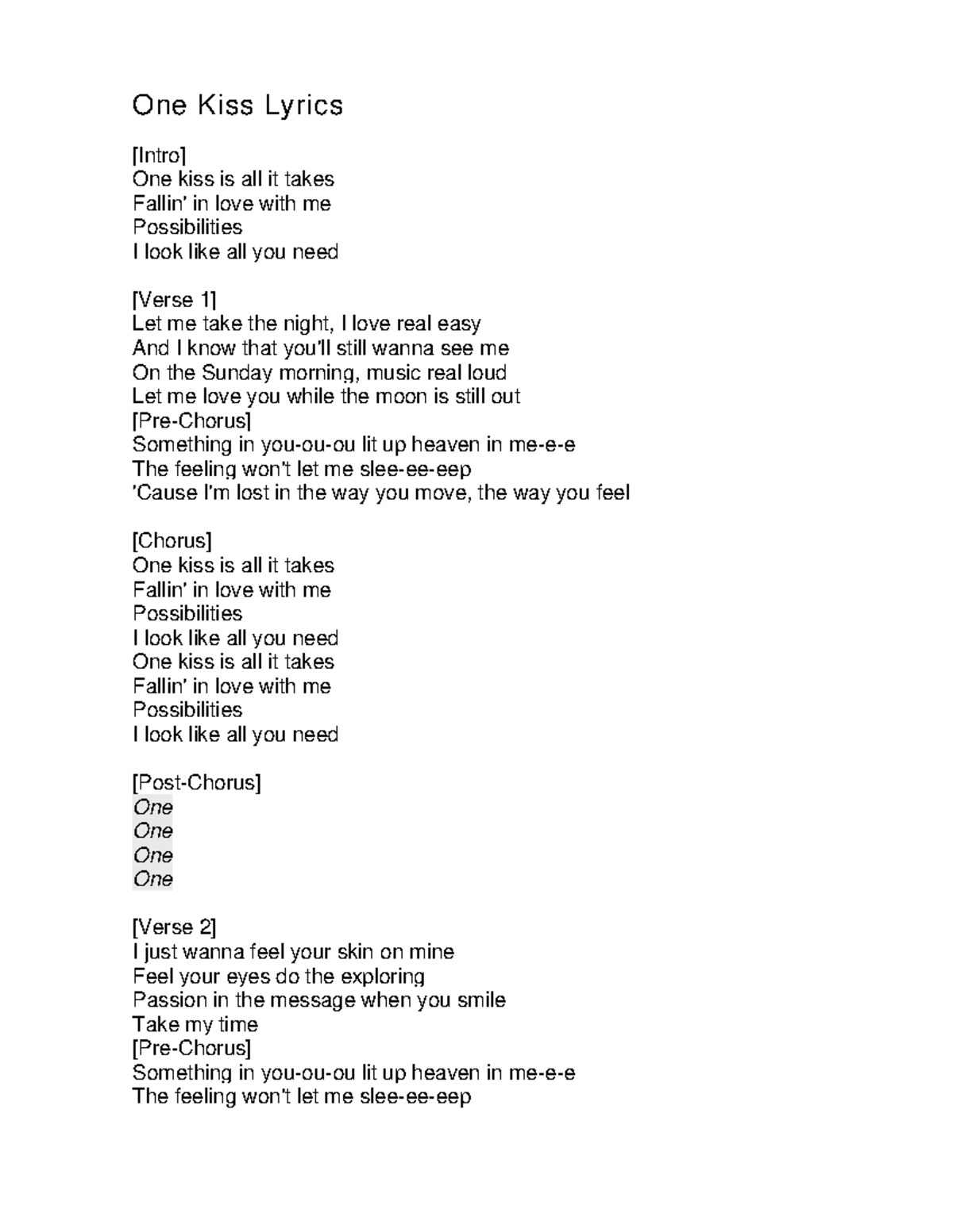 Z First Kiss Lyrics