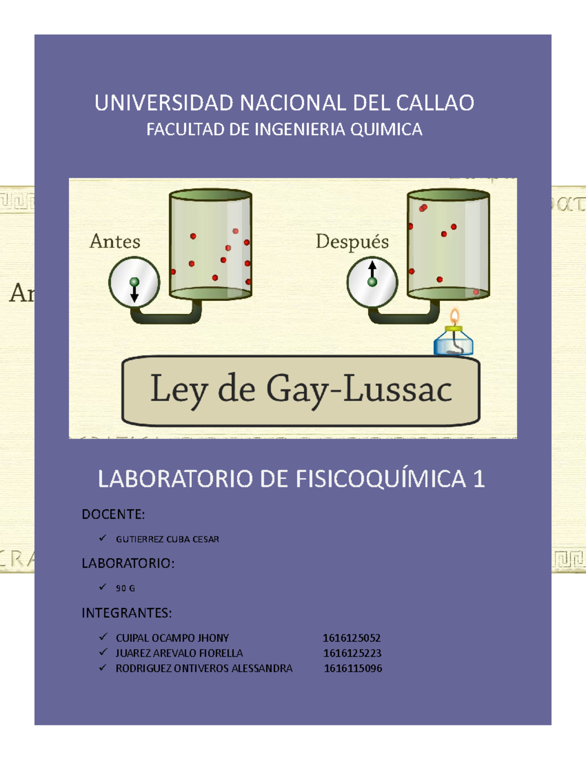388131239 LAY DE Gay lussac Fisicoquimica docx UNIVERSIDAD NACIONAL DEL CALLAO FACULTAD DE