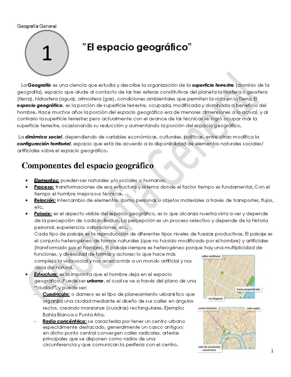 Unidad 1 El Espacio Geográfico Y Sus Representaciones Geografía