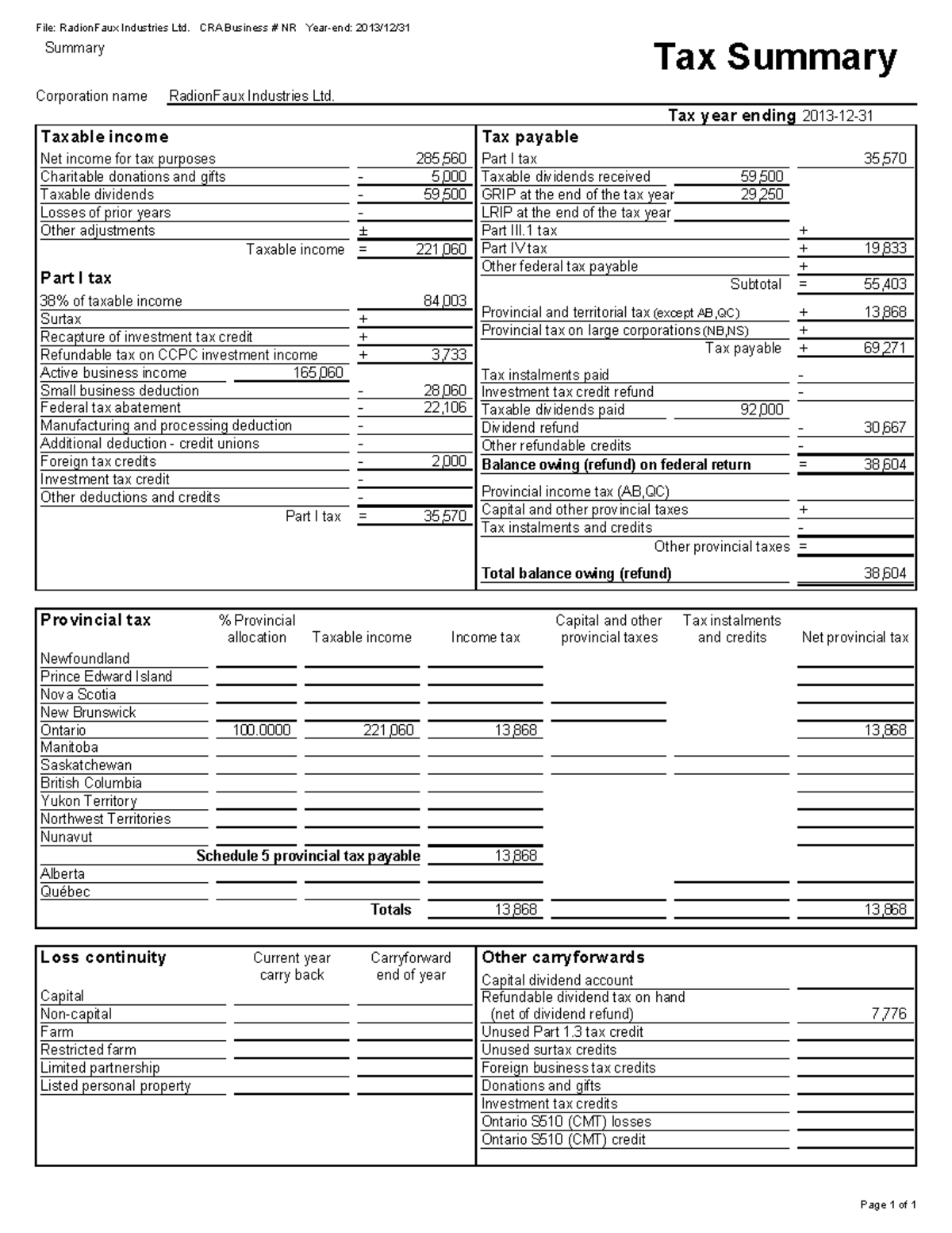 Pdf - hfjkl. - File: RadionFaux Industries Ltd. CRA Business # NR Year ...