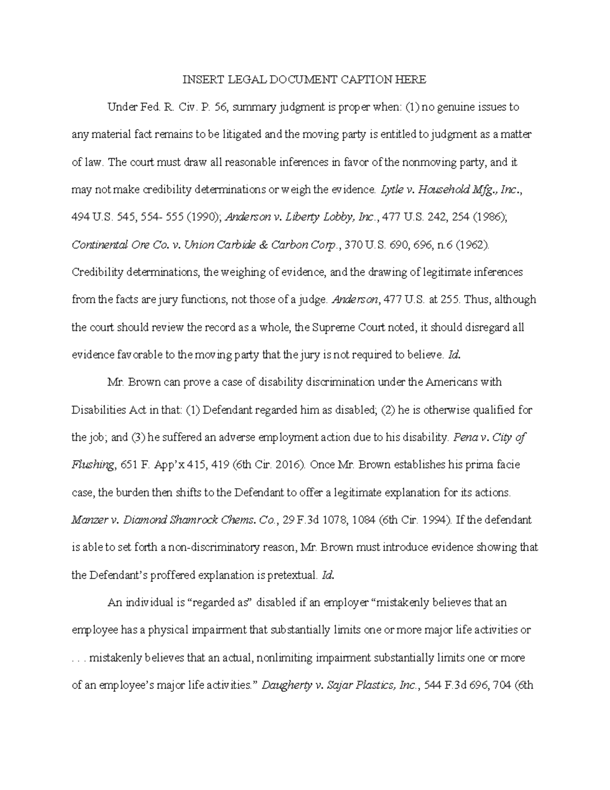 Bluebook Sample Paper Case INSERT LEGAL DOCUMENT CAPTION HERE Under