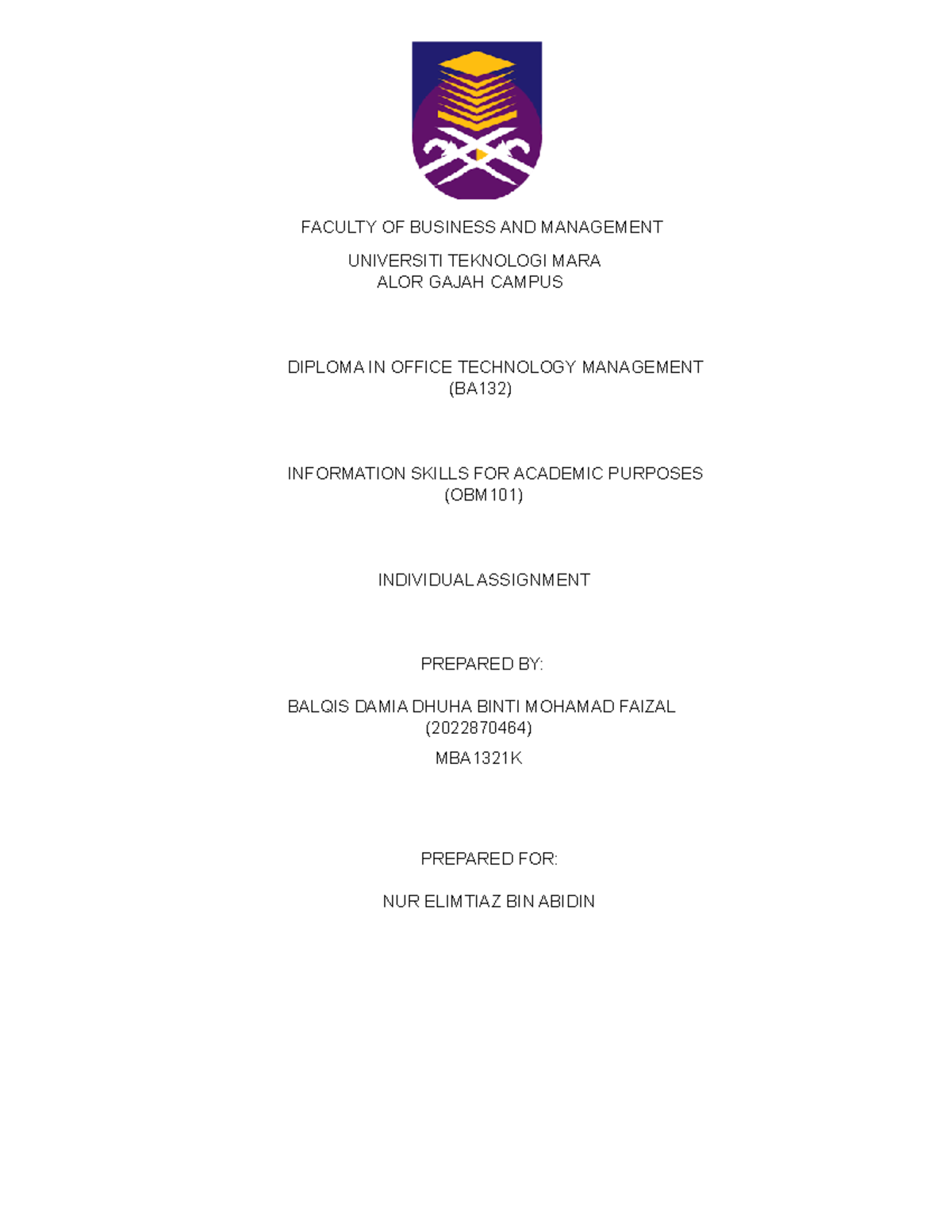Article Review Obm101 Faculty Of Business And Management Universiti Teknologi Mara Alor Gajah Article Review Obm101 Faculty Of Business And Management Universiti Teknologi Mara Alor Gajah
