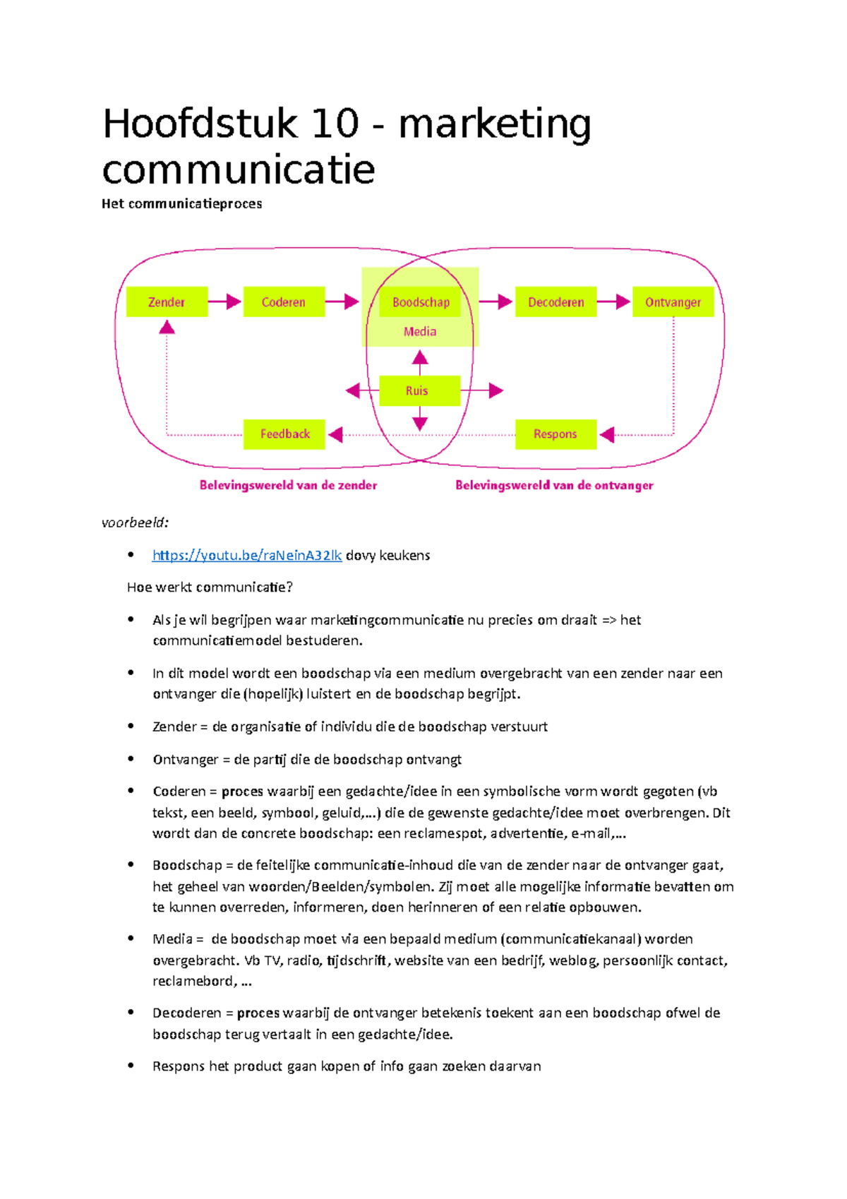 Hoofdstuk 10 - Marketingcommunicatie - Hoofdstuk 10 - Marketing ...