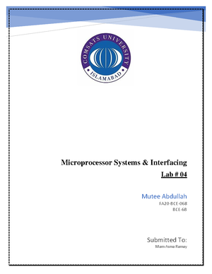 DCCN FA20BCE068 Lab 3 - DATACOM_CPE- Lab # 3 SUBMITTED TO: Sir Atif ...