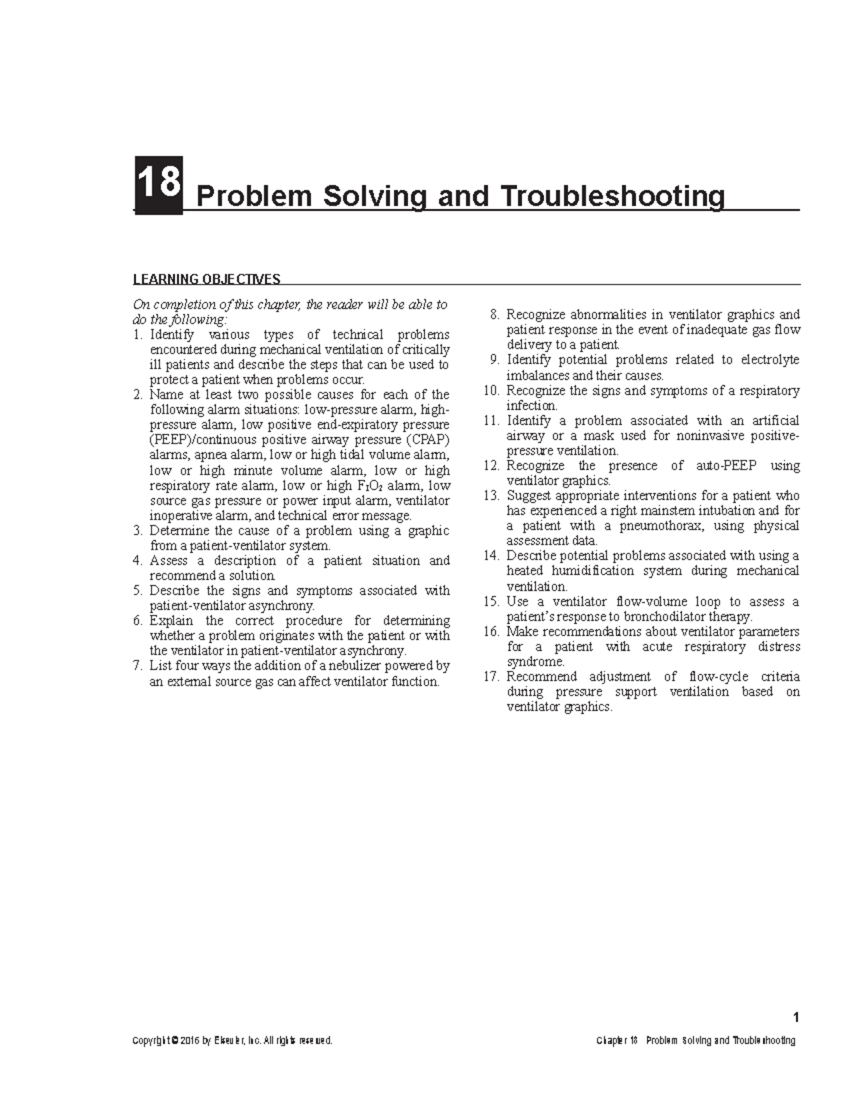 Woork book, - 18 Problem Solving and Troubleshooting LEARNING ...