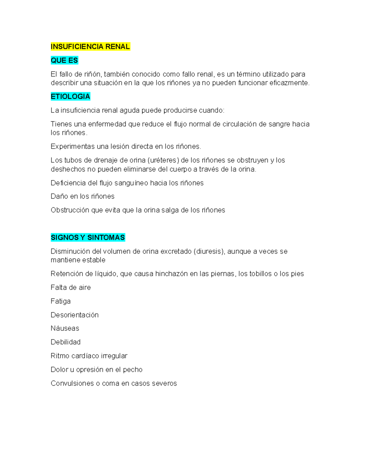 Estructura Y Funcion II Patologias - INSUFICIENCIA RENAL QUE ES El ...