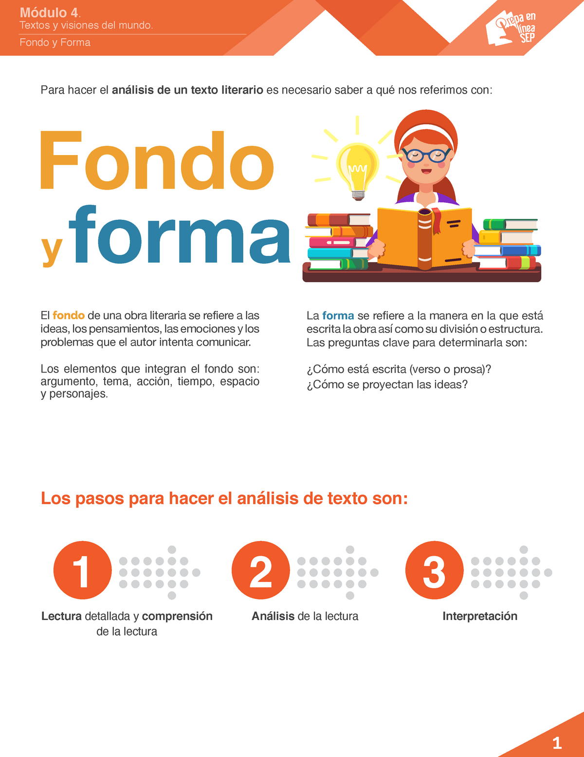 M04 S1 Fondo y forma PDF - 1 Módulo 4. Textos y visiones del mundo. Fondo y Forma  Fondo ####### Para - Studocu