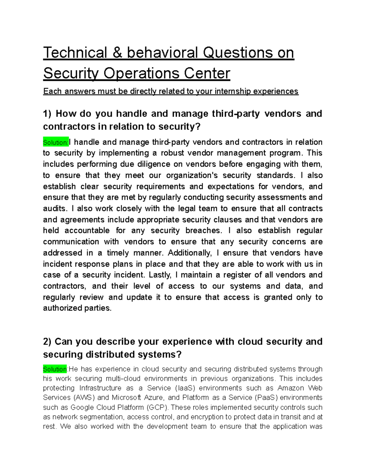 Assignment(3) - Security Operations Center - Technical & behavioral ...