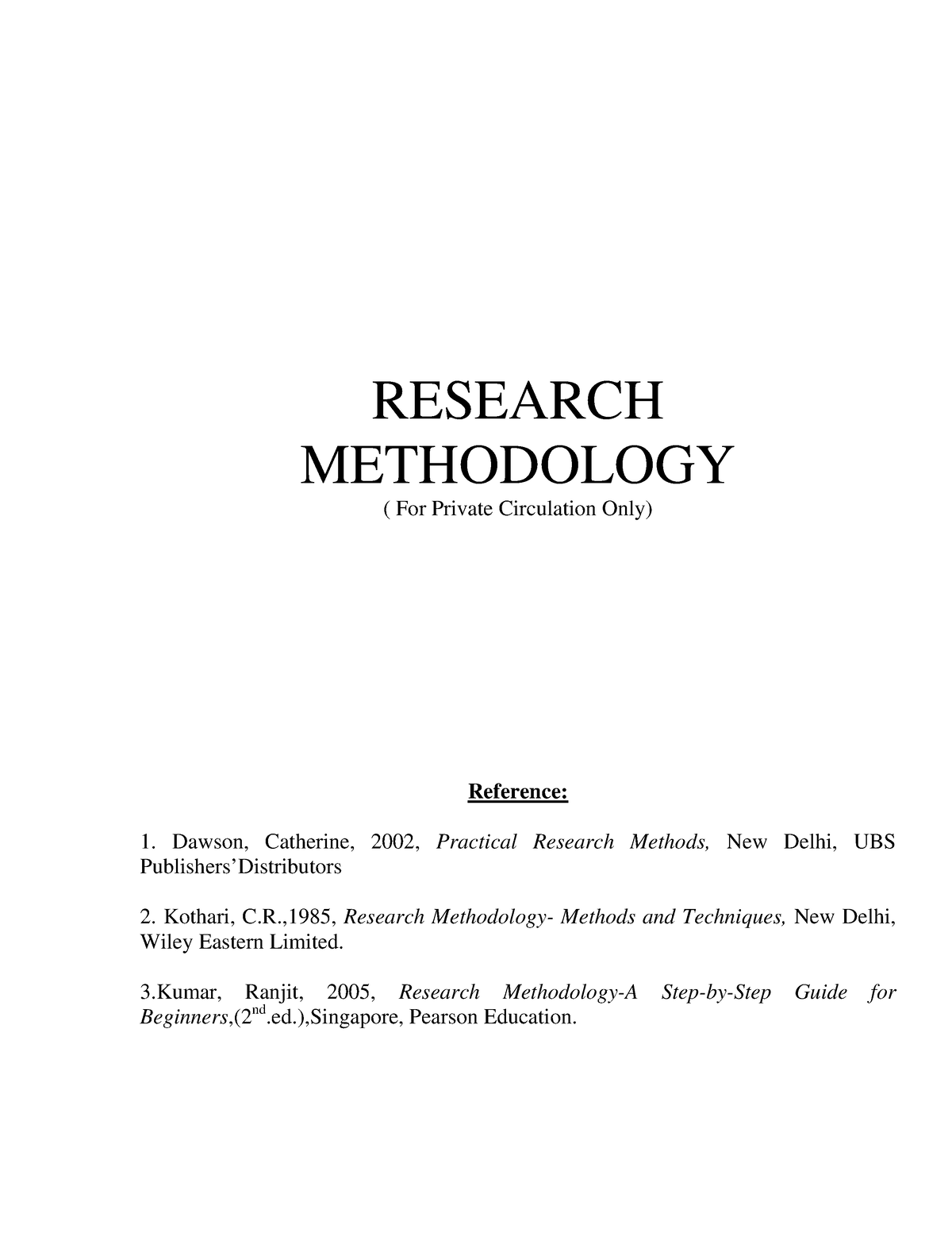 dawson (2019) a research methodology