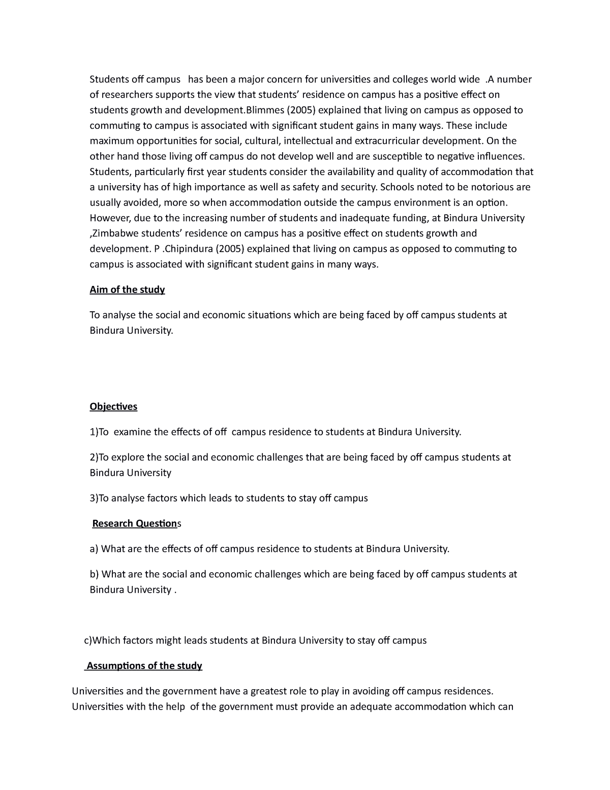 Body of researc-WPS Office - Students off campus has been a major ...