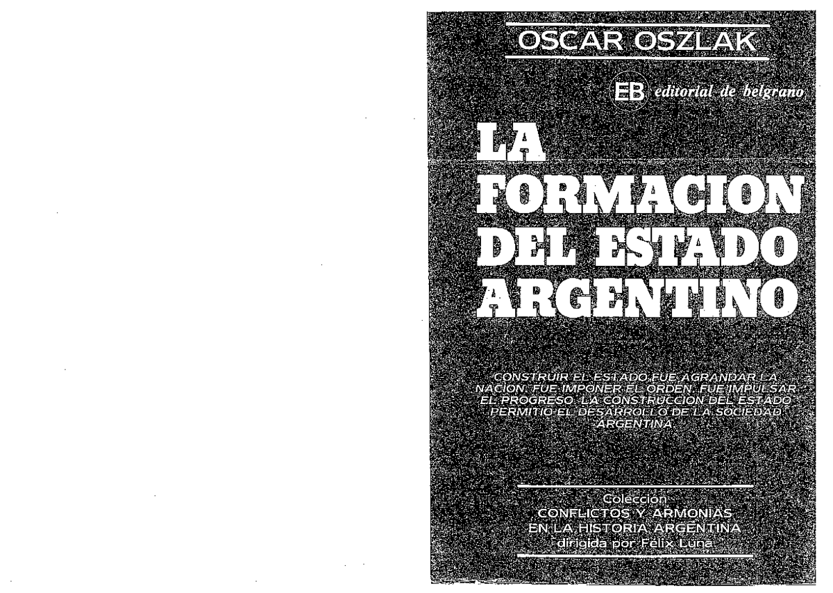 7. Oszlak. La Formacion Del Estado Argentino. Cap1. Lineamientos ...