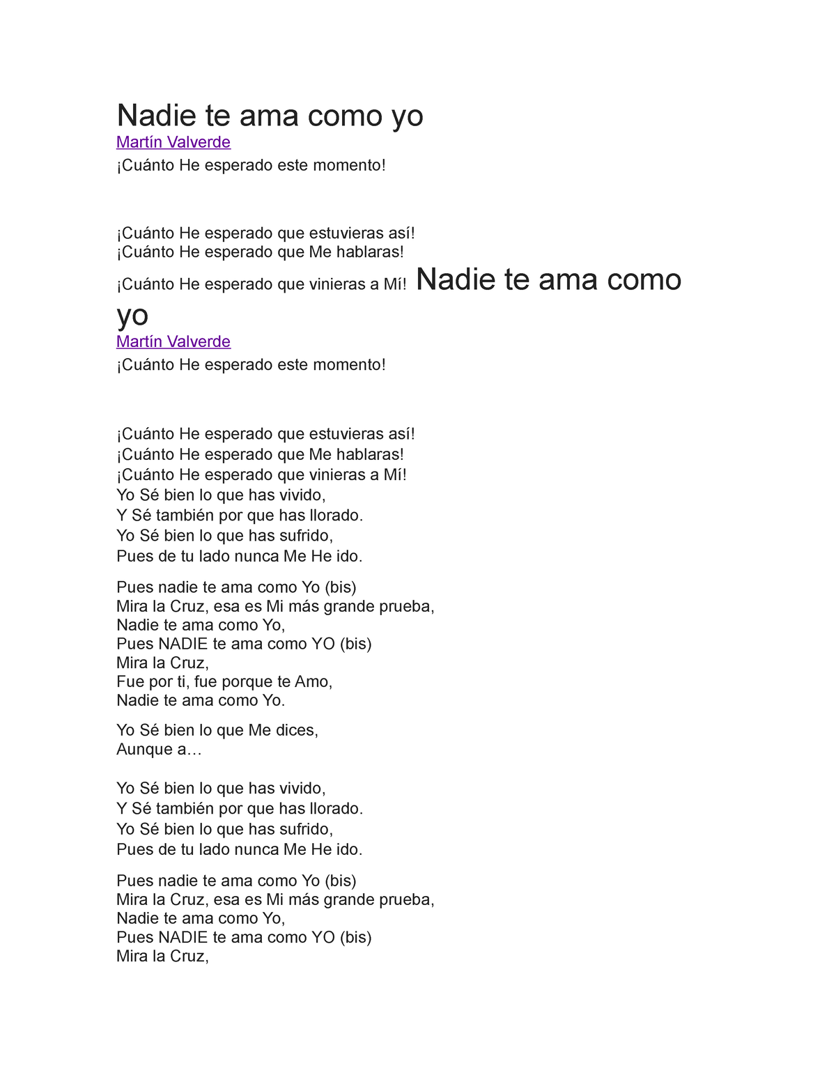 Nadie te ama como yo - fjsi - Nadie te ama como yo Martín Valverde 