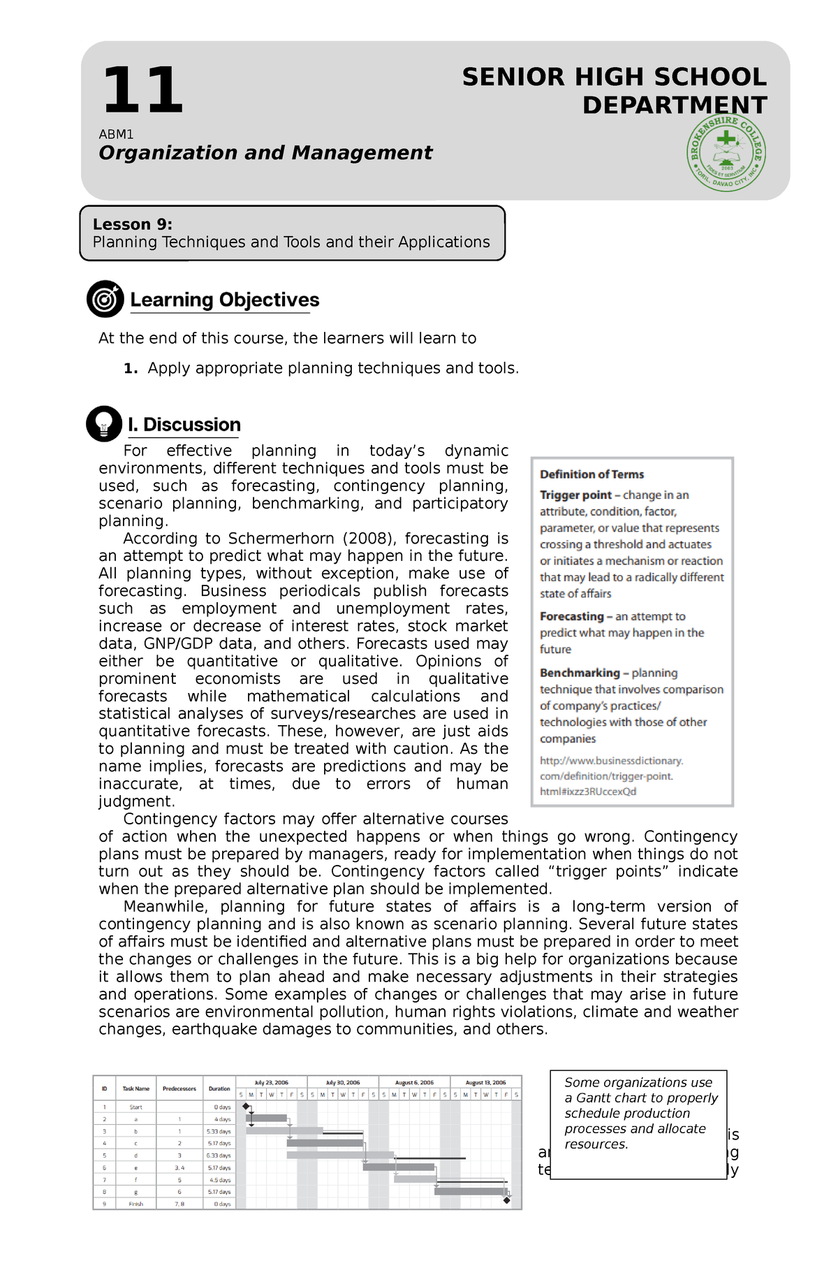 Planning Techniques Tools And Their Application Decision Making At 