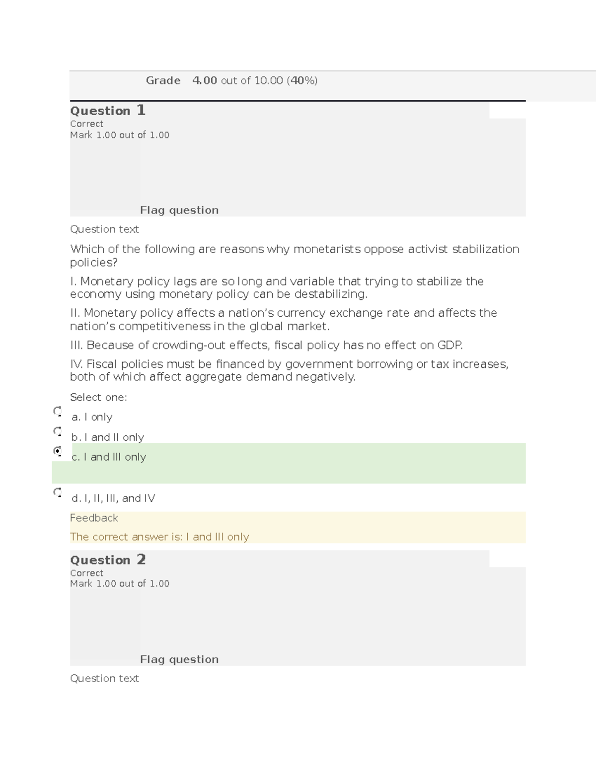 Self Quiz Unit 2 - This Is An Example Of What Is Important To Study For 