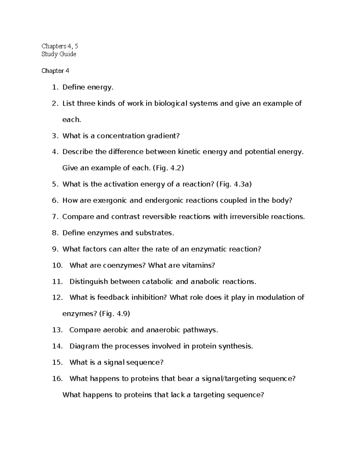 Study Guide 2 - N/A - Chapters 4, 5 Study Guide Chapter 4 1. Define ...