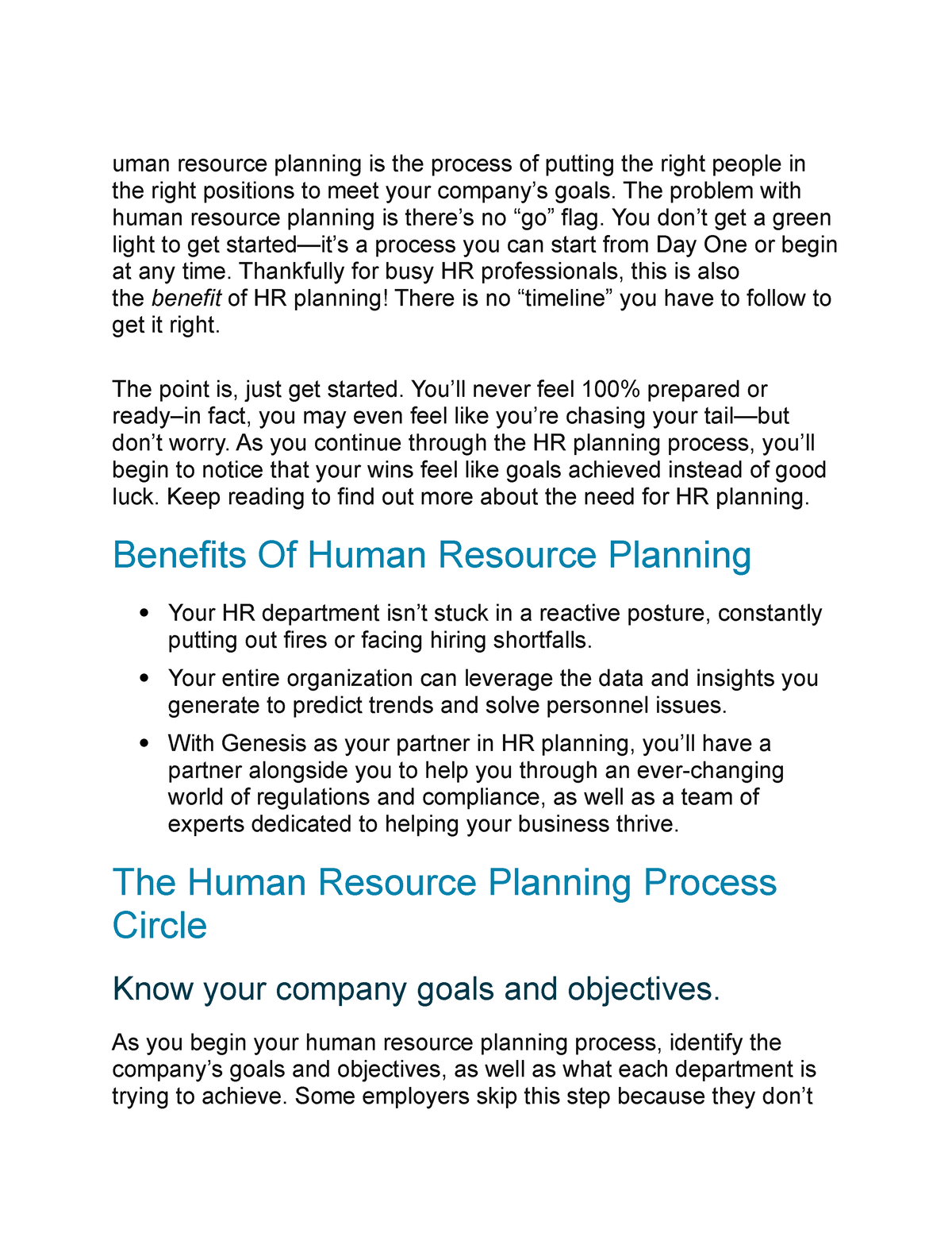 research paper about human resource planning