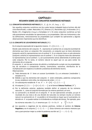 Apuntes Completos Conjuntos Numericos Polinomios Inecuaciones