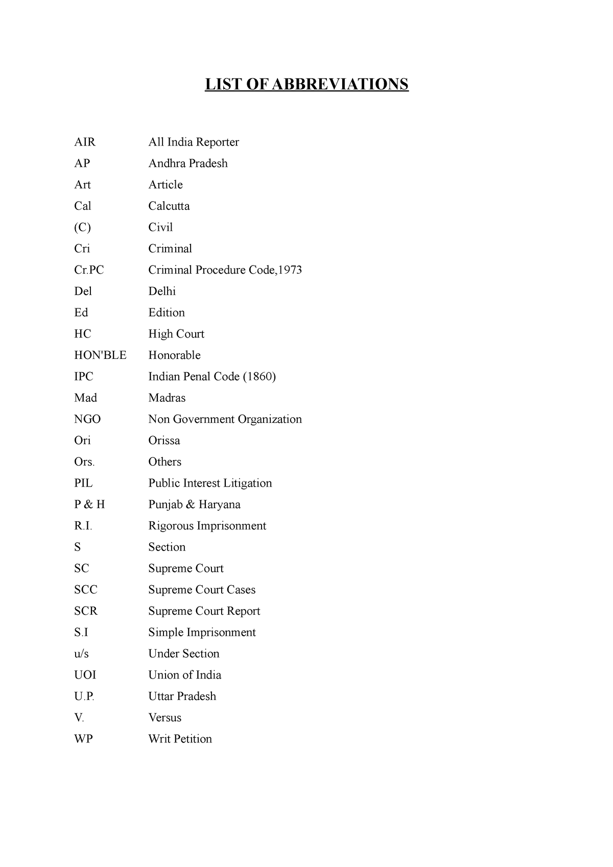 right-to-free-legal-aid-in-india-chapter-0-list-of-abbreviations-list