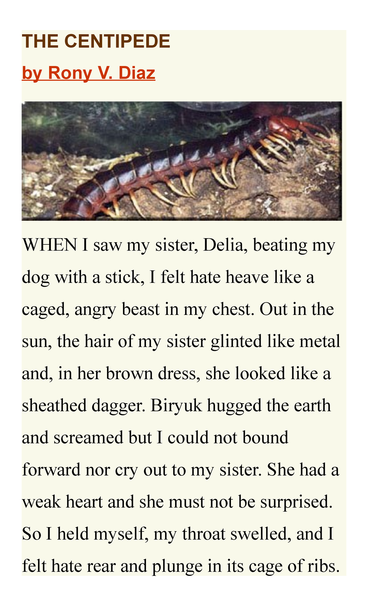 Centipede Story