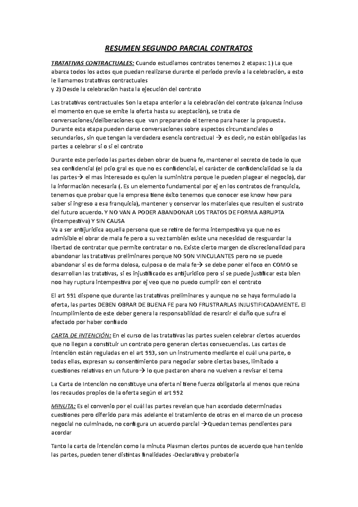 Resumen Segundo Parcial Contratos - RESUMEN SEGUNDO PARCIAL CONTRATOS ...