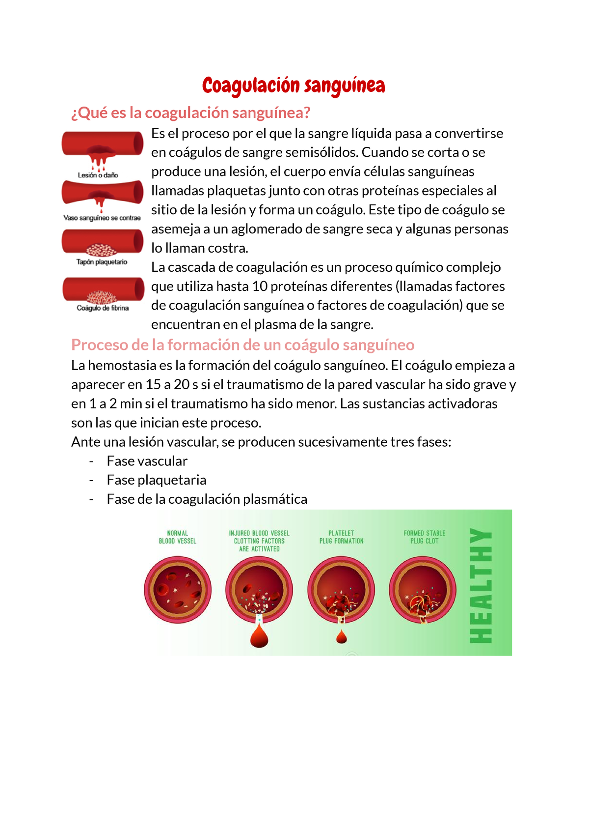 Coagulación Sanguínea - Coagulación Sanguínea ¿Qué Es La Coagulación ...