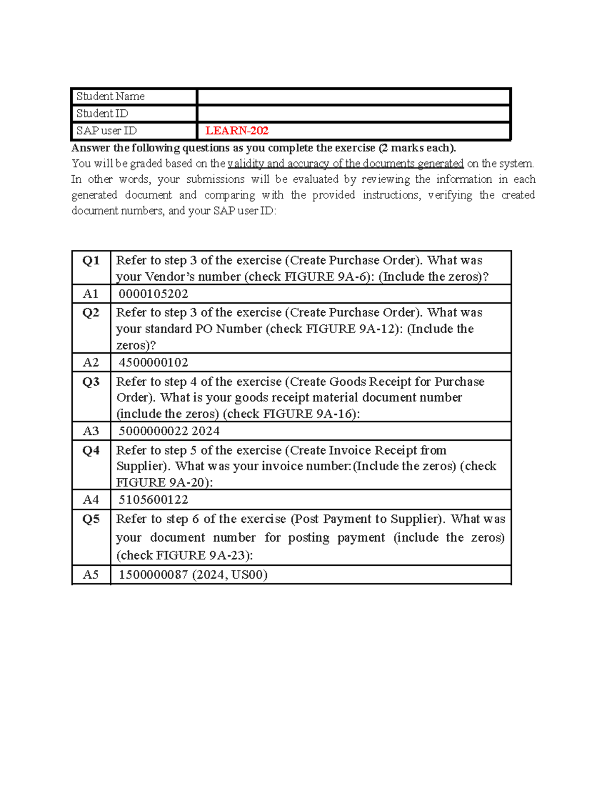 Assignment 1 sap tutorial student name student id sap user id learn