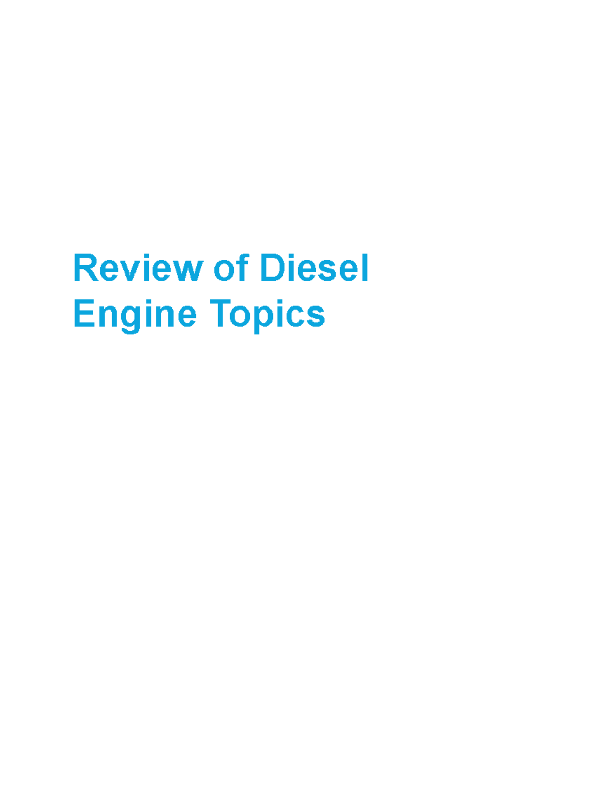 Troubleshooting and Repair 00 - Review of Diesel Engine Topics ...