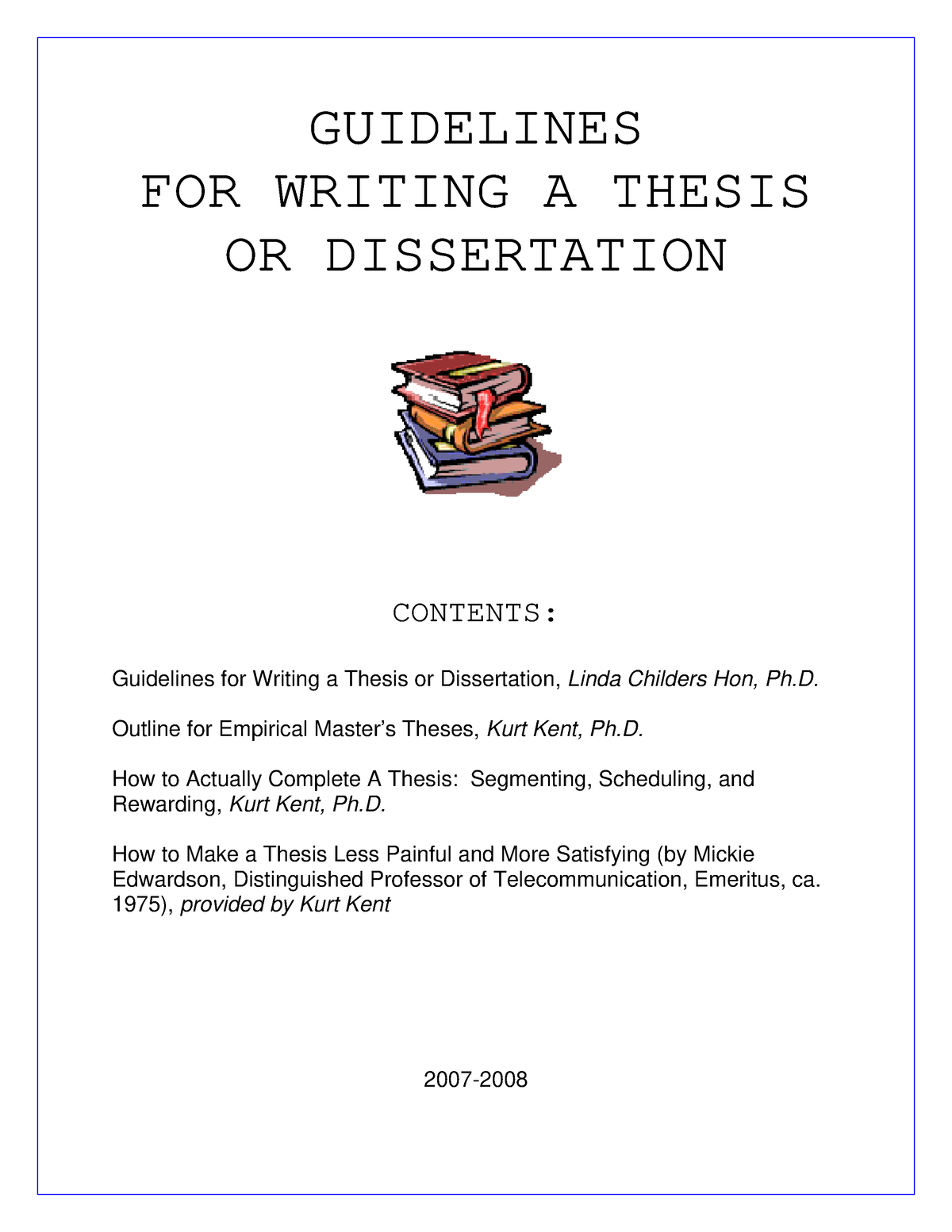 thesis guidelines for research
