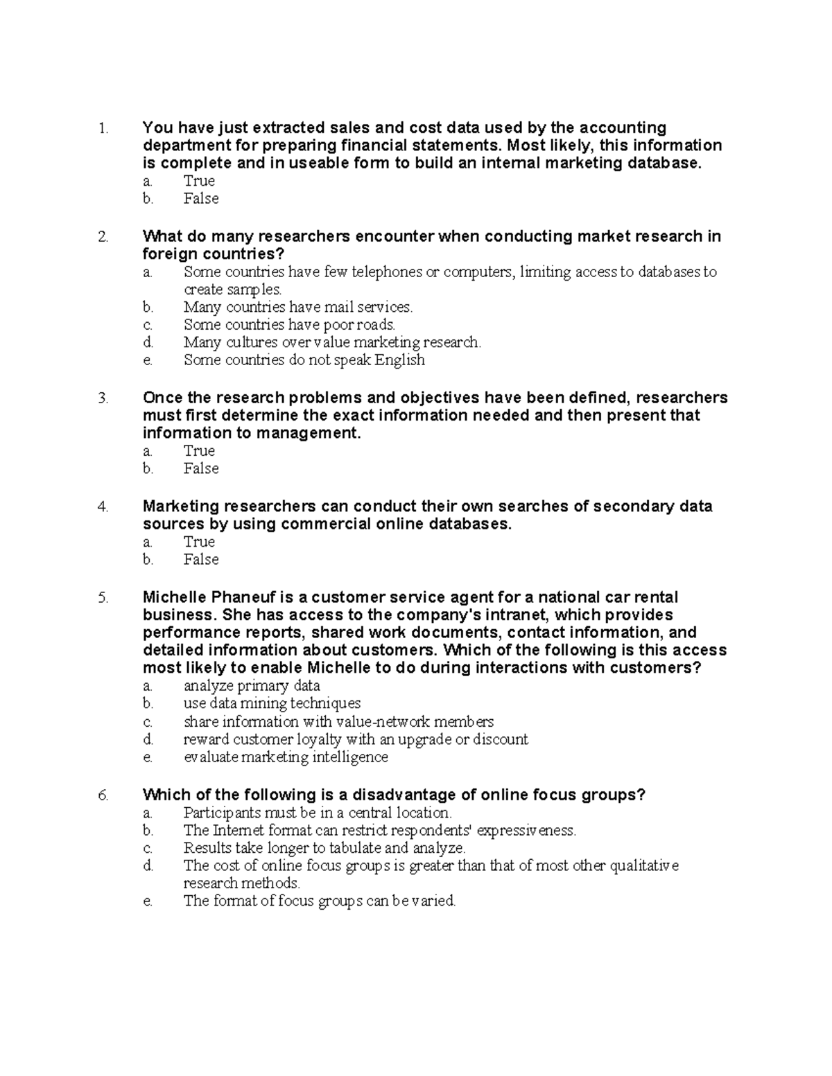 Chapter 4-Final Exam Review - You Have Just Extracted Sales And Cost ...