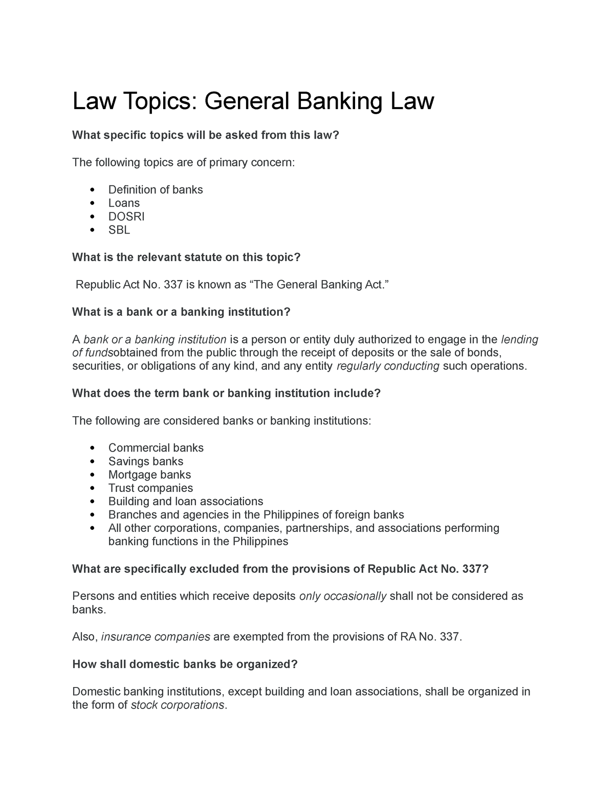 banking law dissertation topics uk