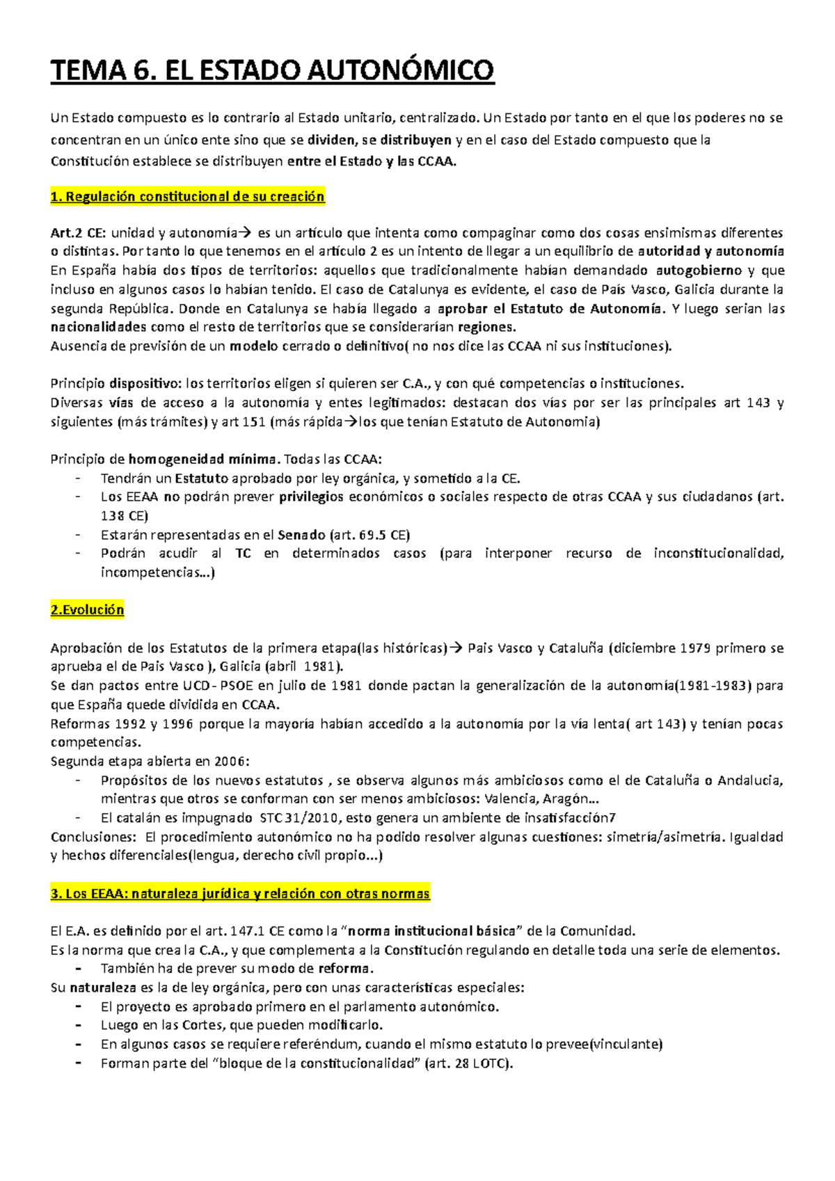 TEMA 6 Constitucional - Apuntes Del Tema 6 - TEMA 6. EL ESTADO ...