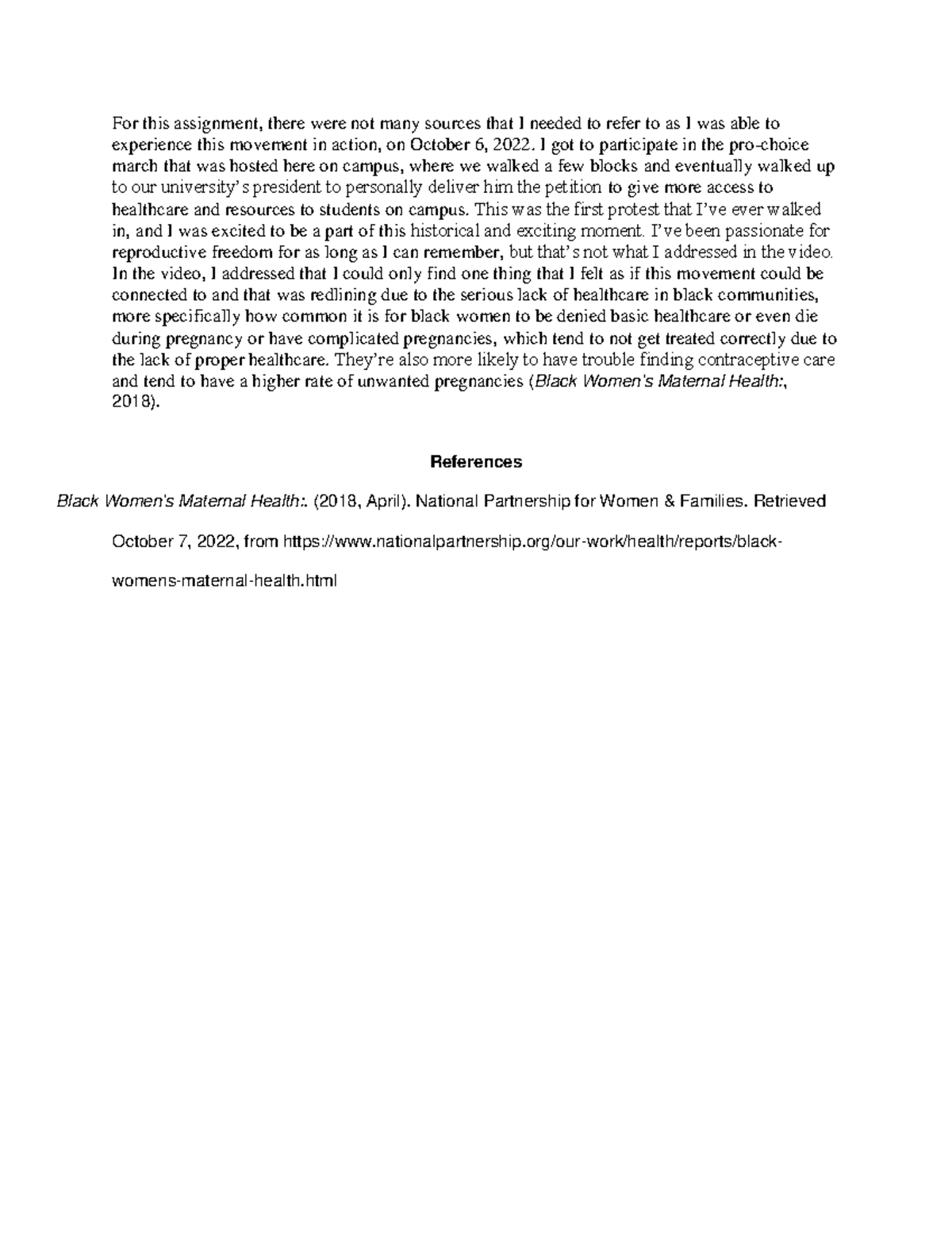 Geo. of social movements Reflection - For this assignment, there were not  many sources that I needed - StuDocu