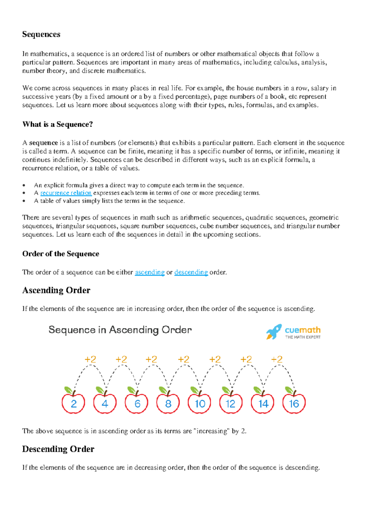 Arithmetic-Sequence - types of sequence - Sequences In mathematics, a ...