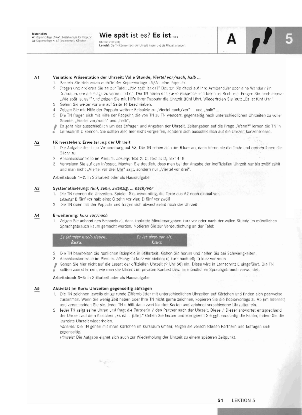 Konjunktiv 1 übungen Pdf Mit Lösungen Schritte International 1 Lehrerhandbuch-51 - Materialien Al