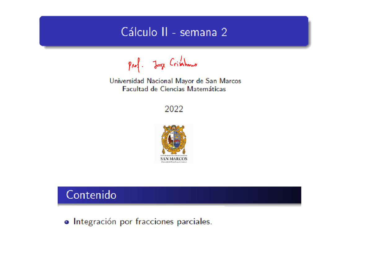 Clase Semana 2-Calculo II-Trabajado En Clase - Cálculo II - Studocu