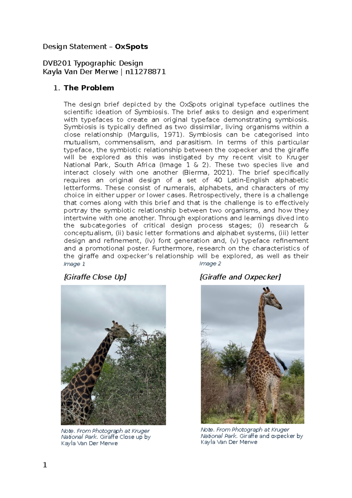 Design Statement: Typography - Design Statement – OxSpots DVB201 ...