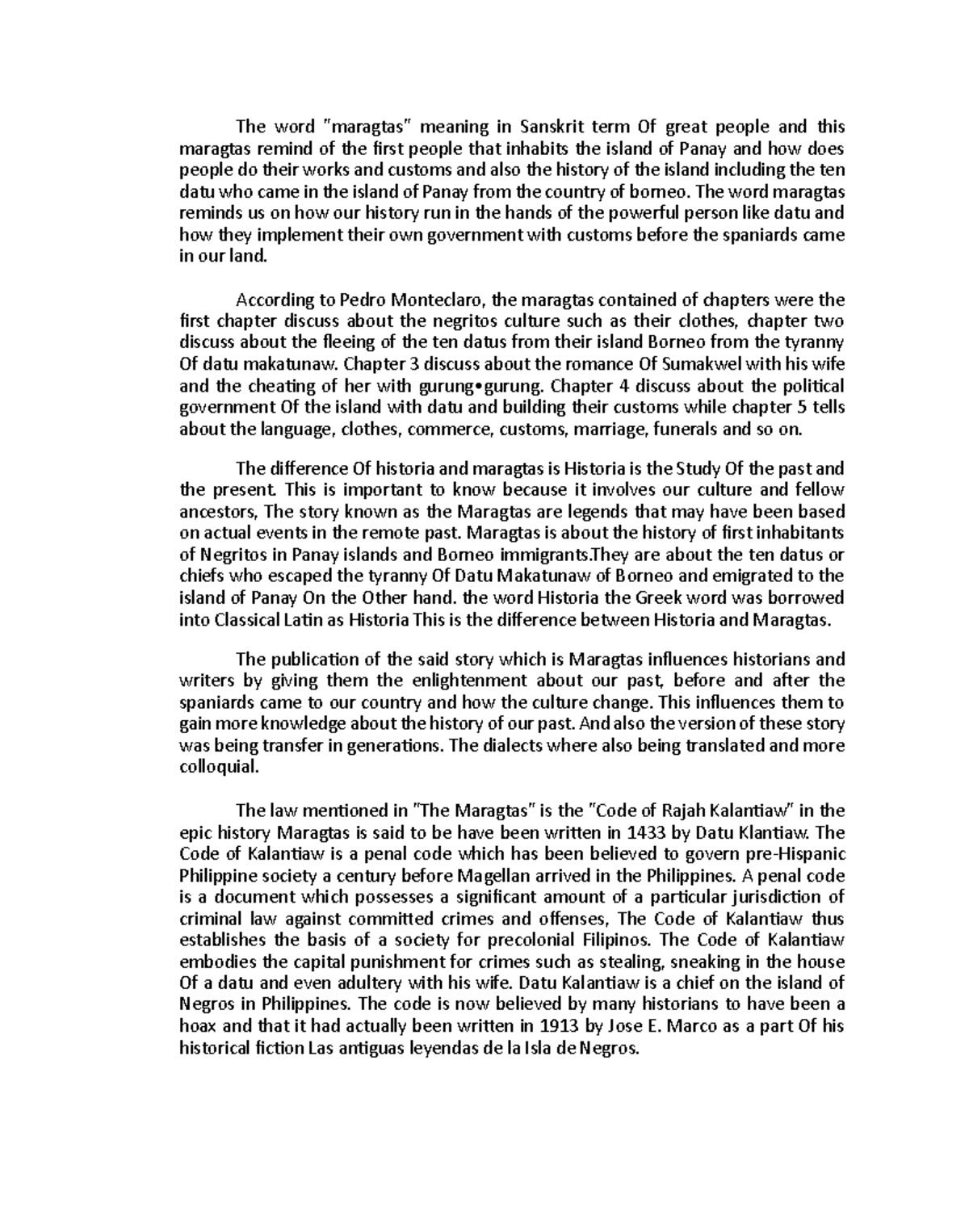 Readingsinph - BALAGTAS, READINGS ESSAY HISTORY. - The word 
