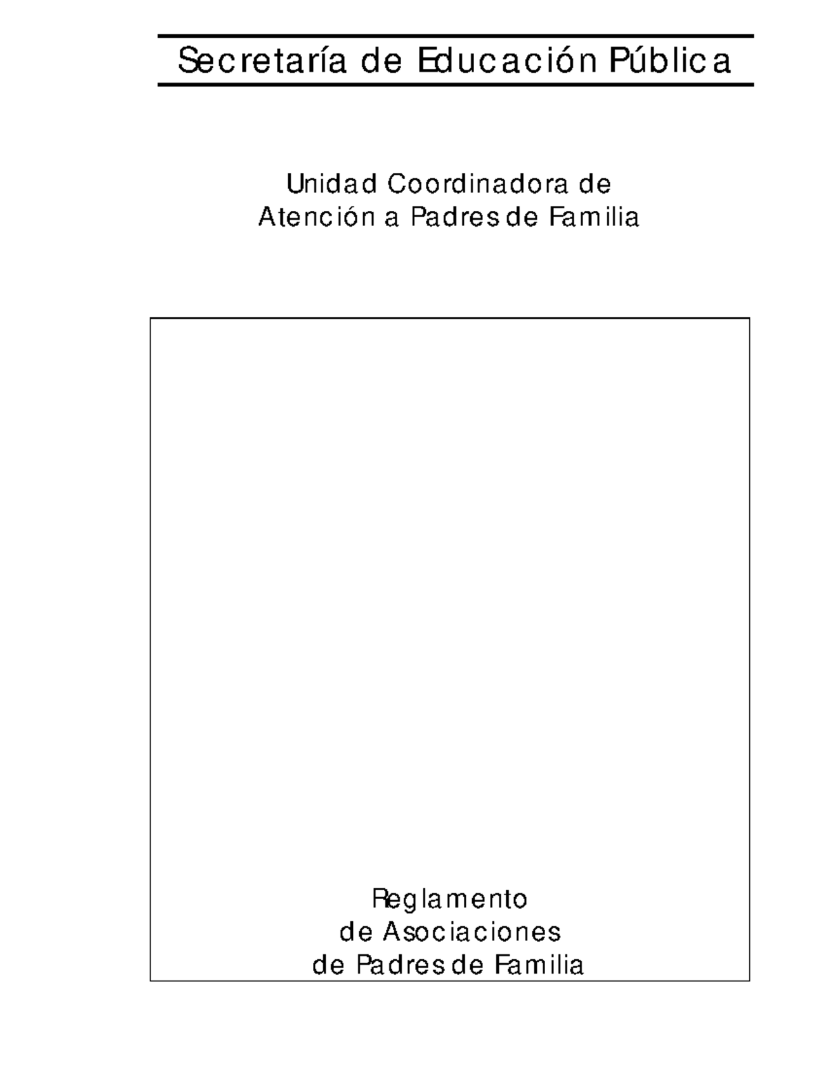 Reglamento APF vigente 0809 - Secretaría de Educación Pública Unidad ...