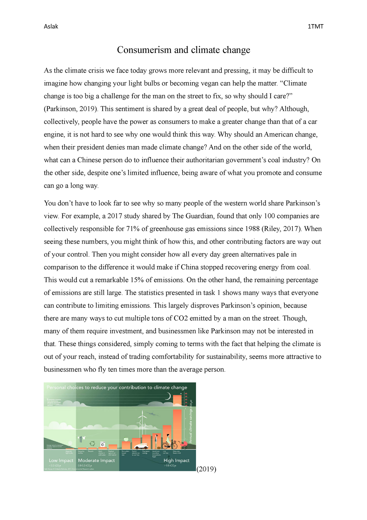 consumerism and climate change essay