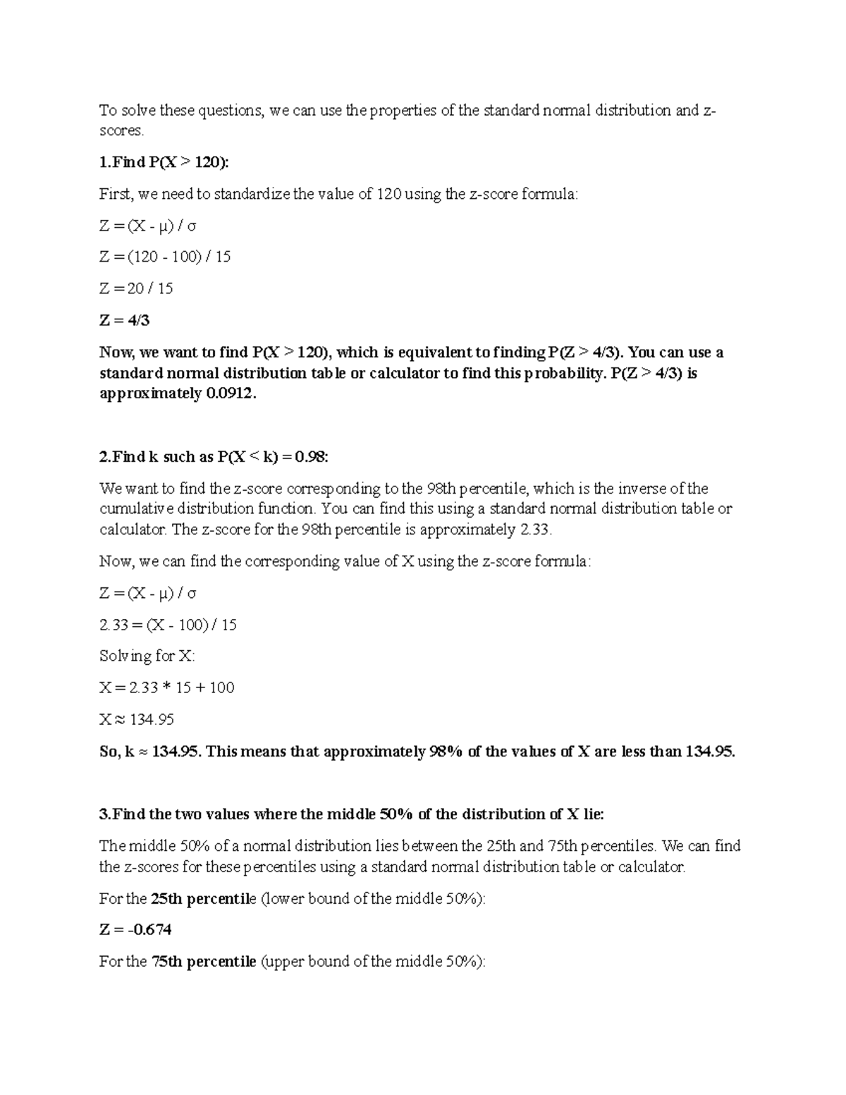 Learning journal unit 7 MATH 1280 - To solve these questions, we can ...